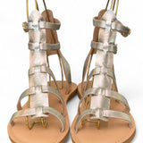 Sandalo gladiatore pelle oro Le Salentine 