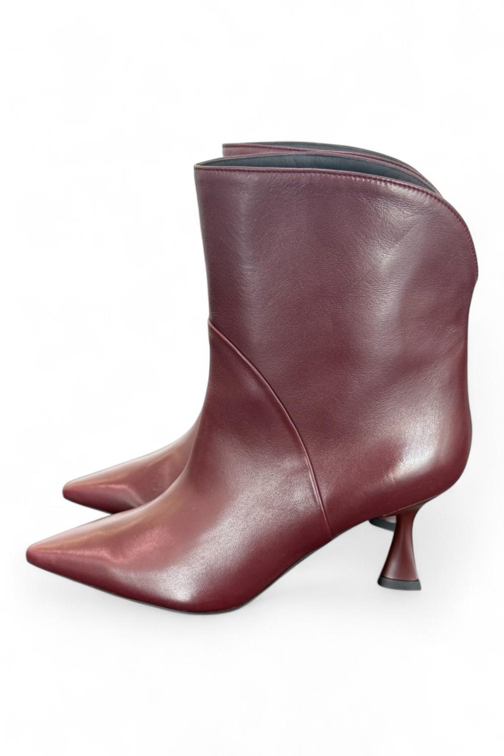 Stivaletto pelle bordeaux Isabelle Paris<BR/> 
