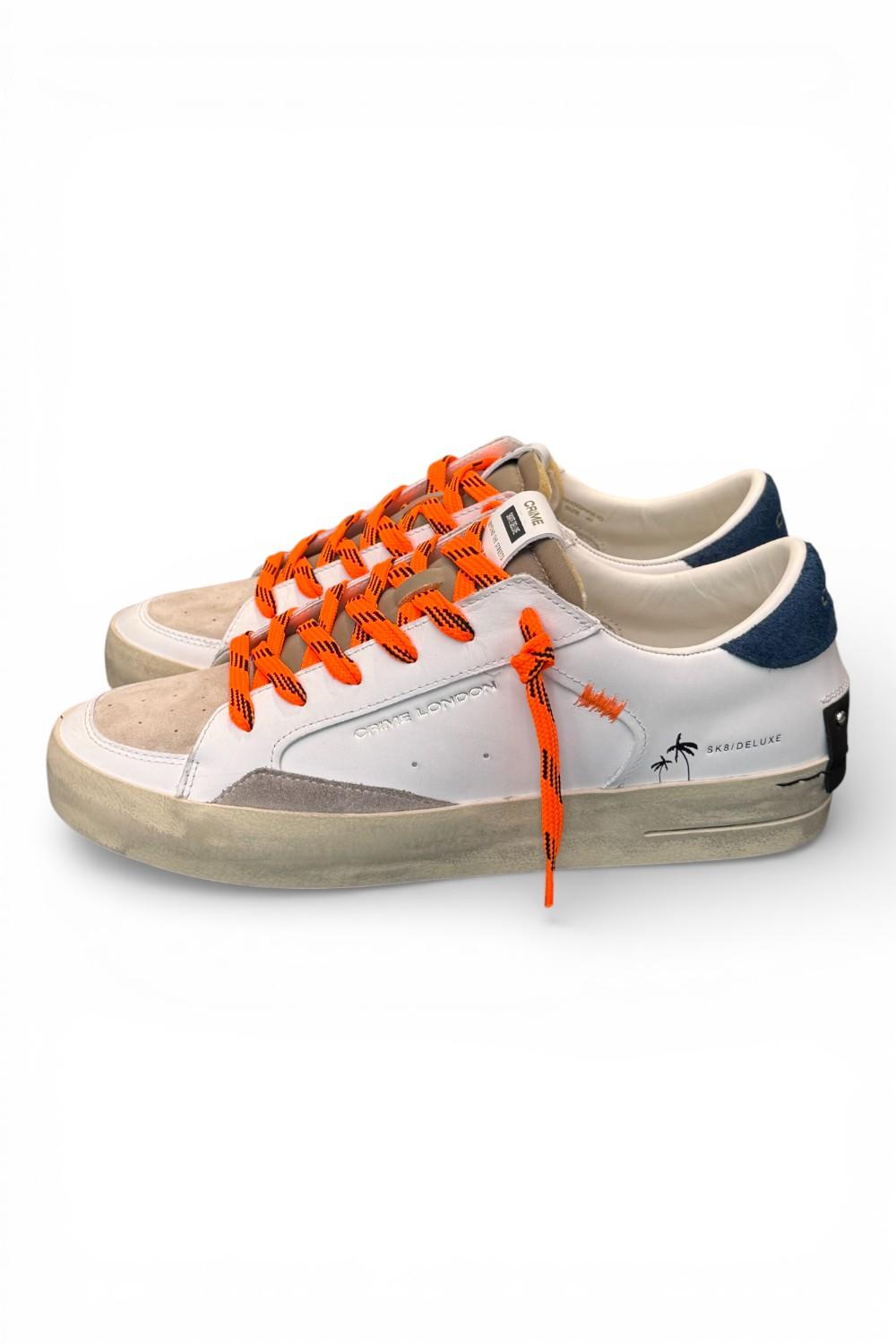 Sneaker De Luxe bianca beige Crime London 