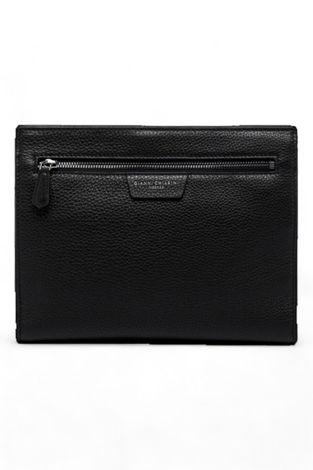 Pochette uomo donna pelle nera Gianni Chiarini 