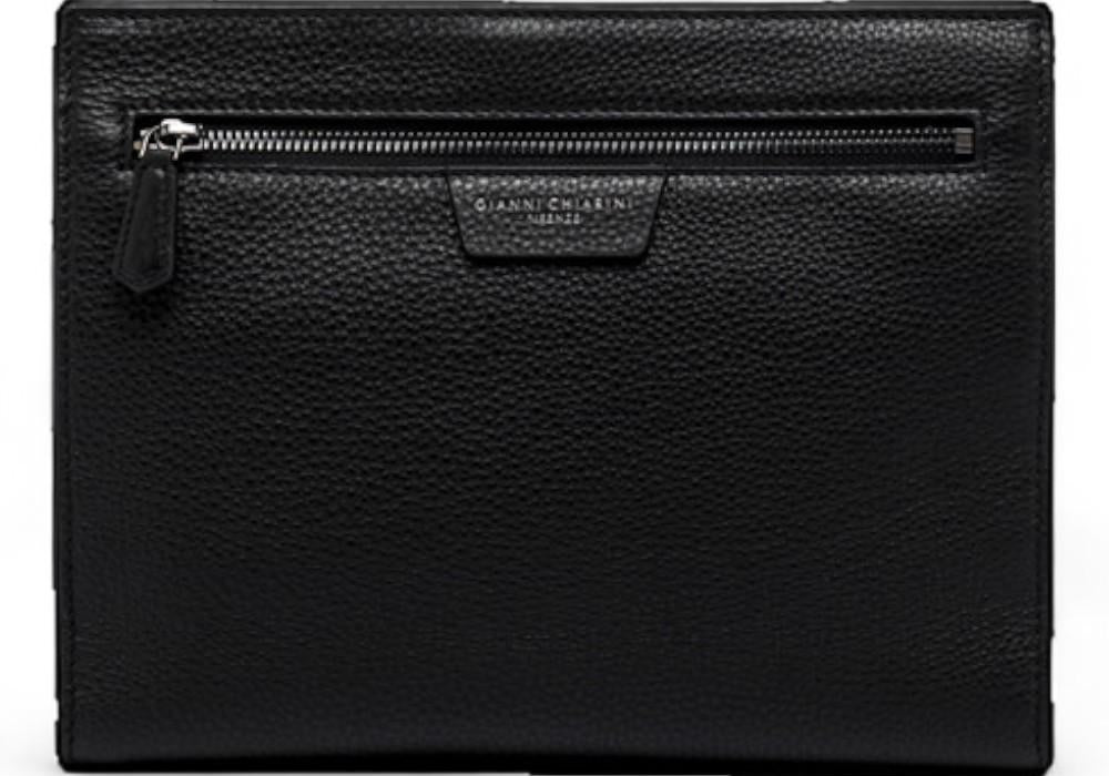 Pochette uomo donna pelle nera Gianni Chiarini 