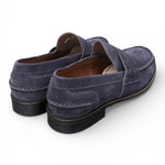 Mocassino camoscio blu Franco Fedele 