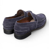 Mocassino camoscio blu Franco Fedele 