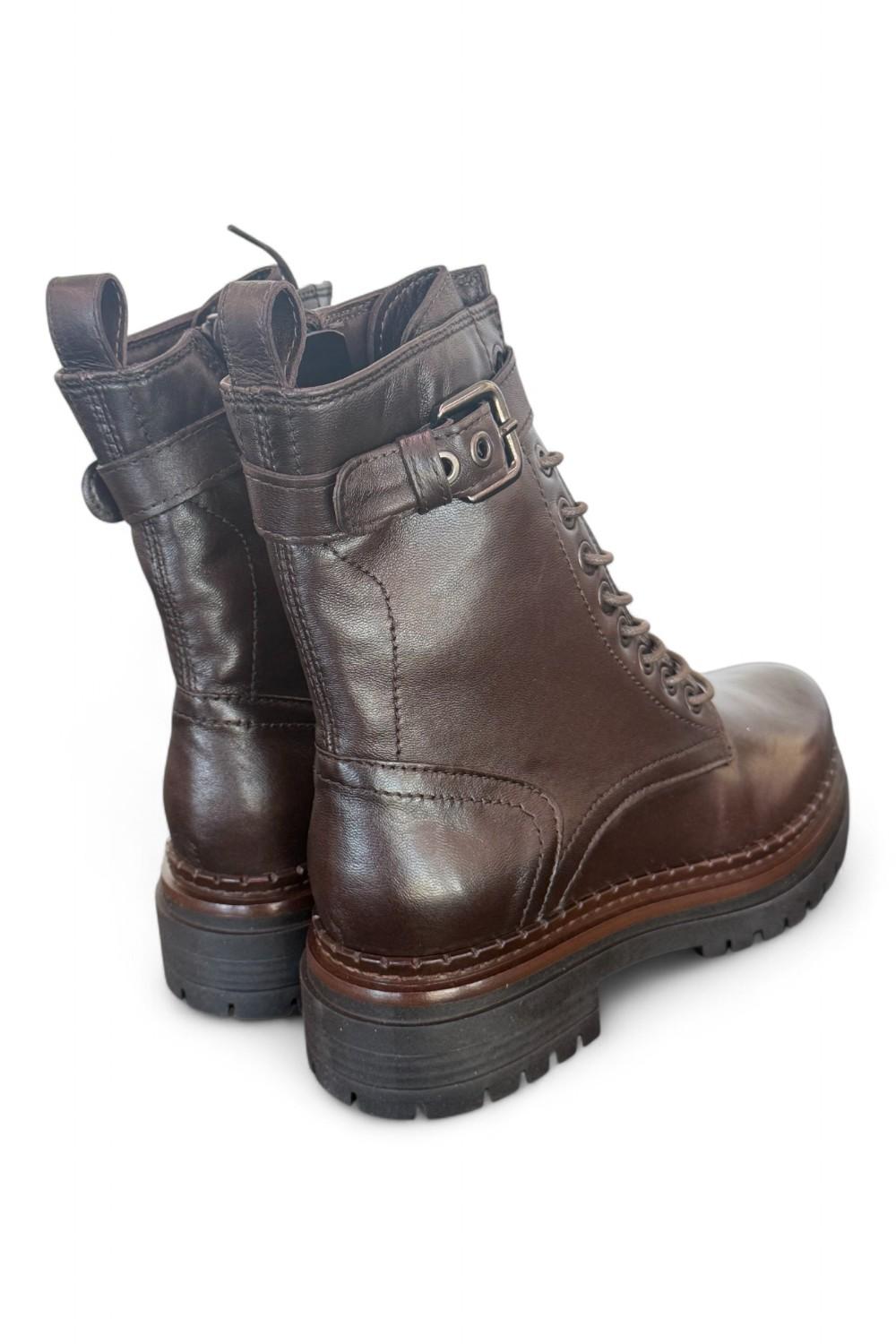 Anfibio pelle moka con fibbia Mjus<BR/> 