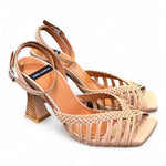 Sandalo con mignon intrecciati beige Alarcon<BR/> 