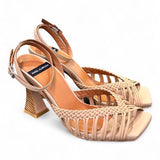 Sandalo con mignon intrecciati beige Alarcon<BR/> 