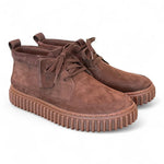 Polacco uomo Torhill Lace Hi Dark brown nabuk Clarks<BR/> 