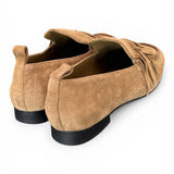 Mocassino frange camoscio beige JVAM<BR/> 