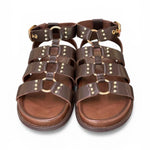 Sandalo gladiatore pelle testa di moro  Inuovo<BR/> 