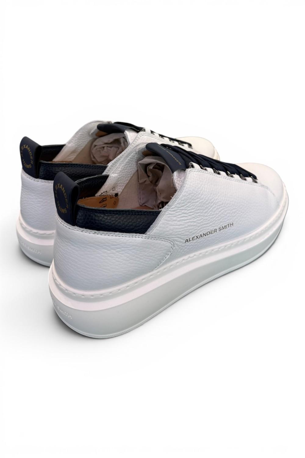 Sneaker Wembley man Alexander Smith bottalato white blu 