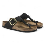 Ciabatta Gizeh Big Buckle nabuk black Birkenstock 1023966 