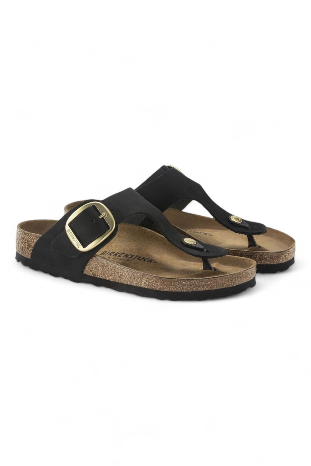 Ciabatta Gizeh Big Buckle nabuk black Birkenstock 1023966 