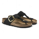 Ciabatta Gizeh Big Buckle nabuk black Birkenstock 1023966 
