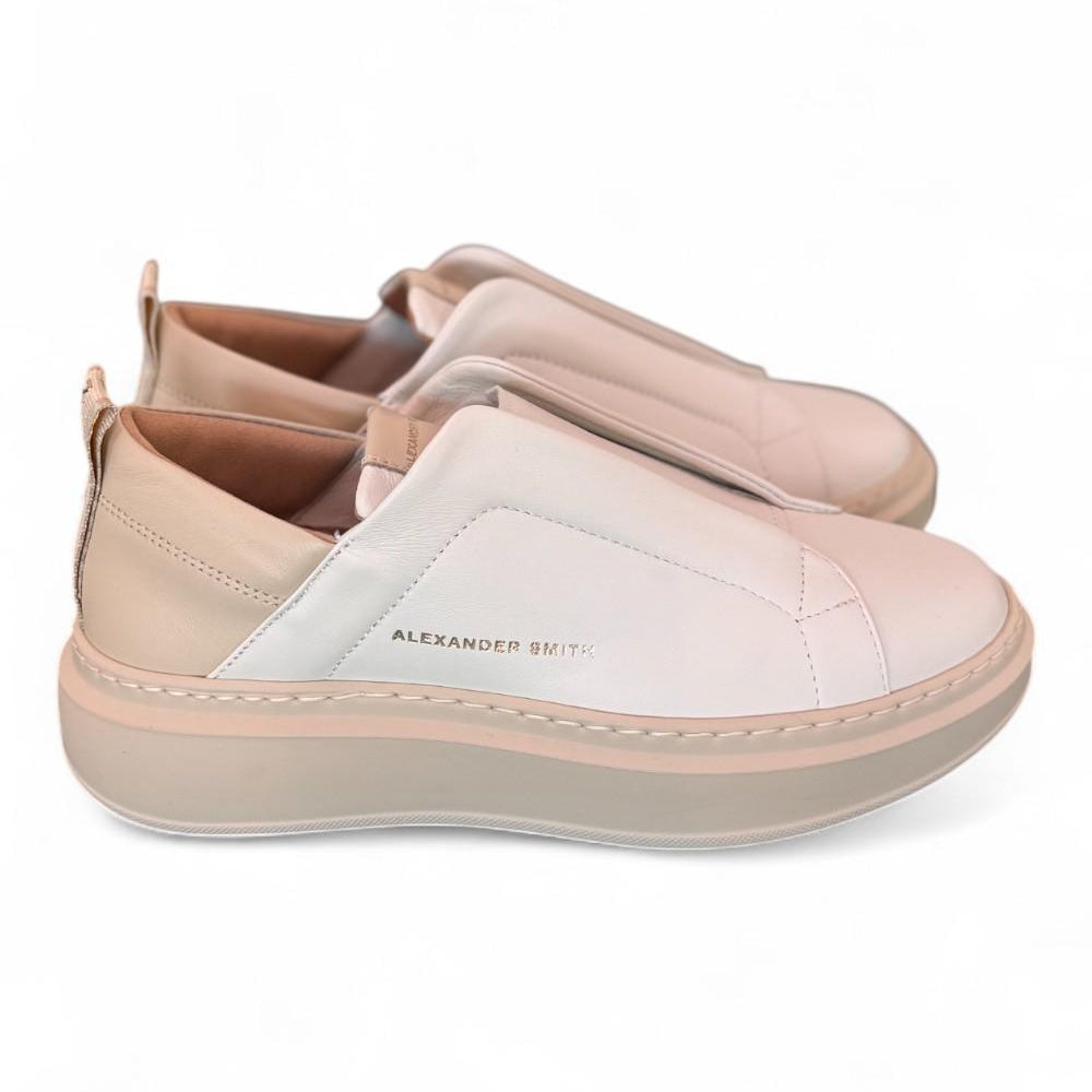 Sneaker donna Wembley slip on white nude Alexander Smith<BR/> 