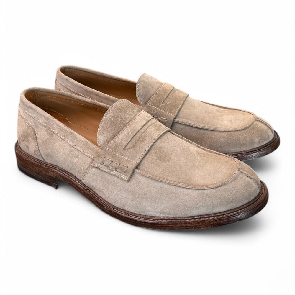 Mocassino suede beige Franco Fedele<BR/> 