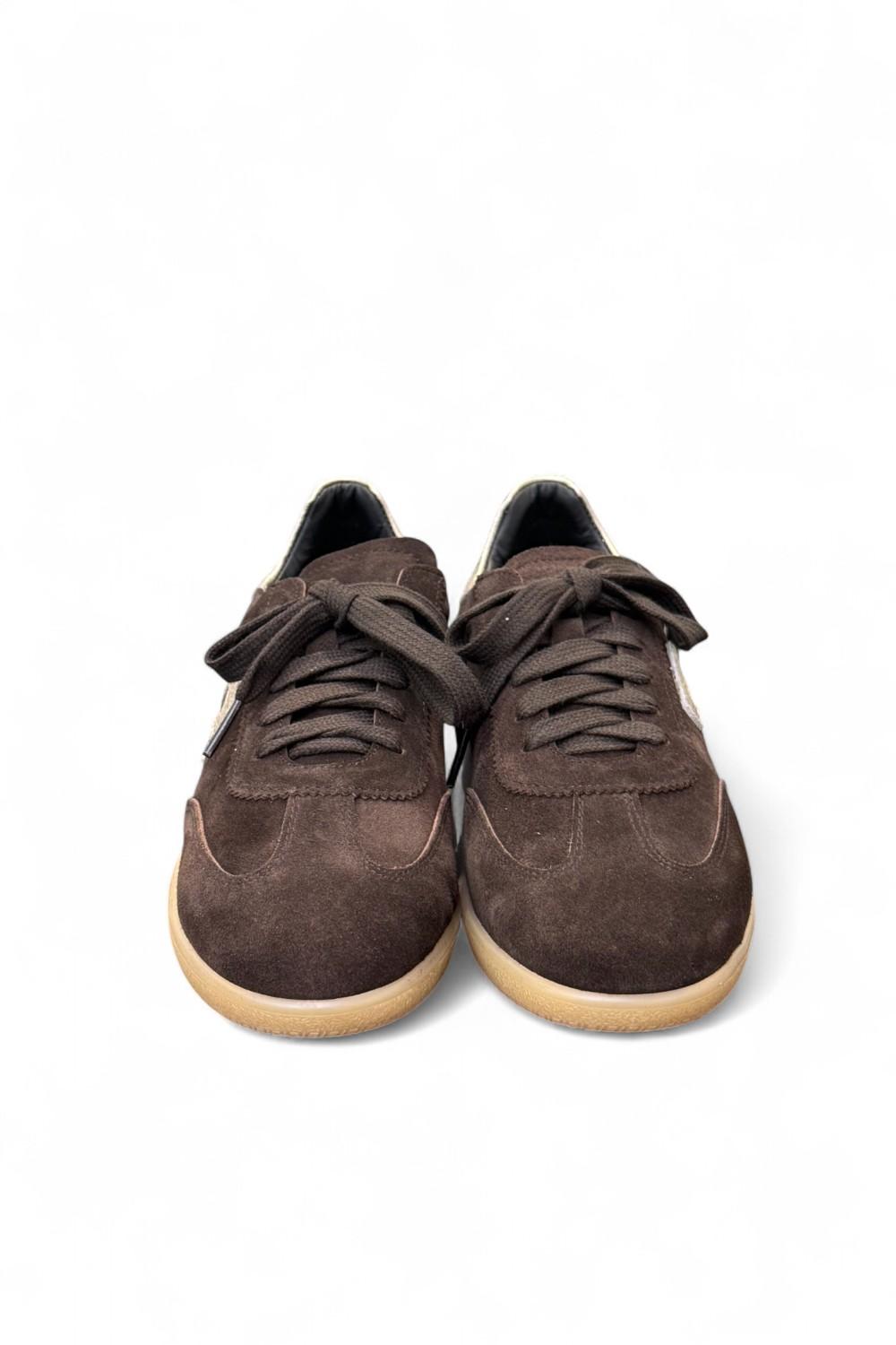 Sneaker suede testa di moro Crown 