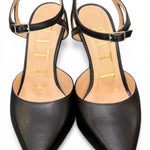 Slingback cintino pelle nera Matteo Pitti 