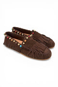 Mocassino frange suede mogano Inuovo