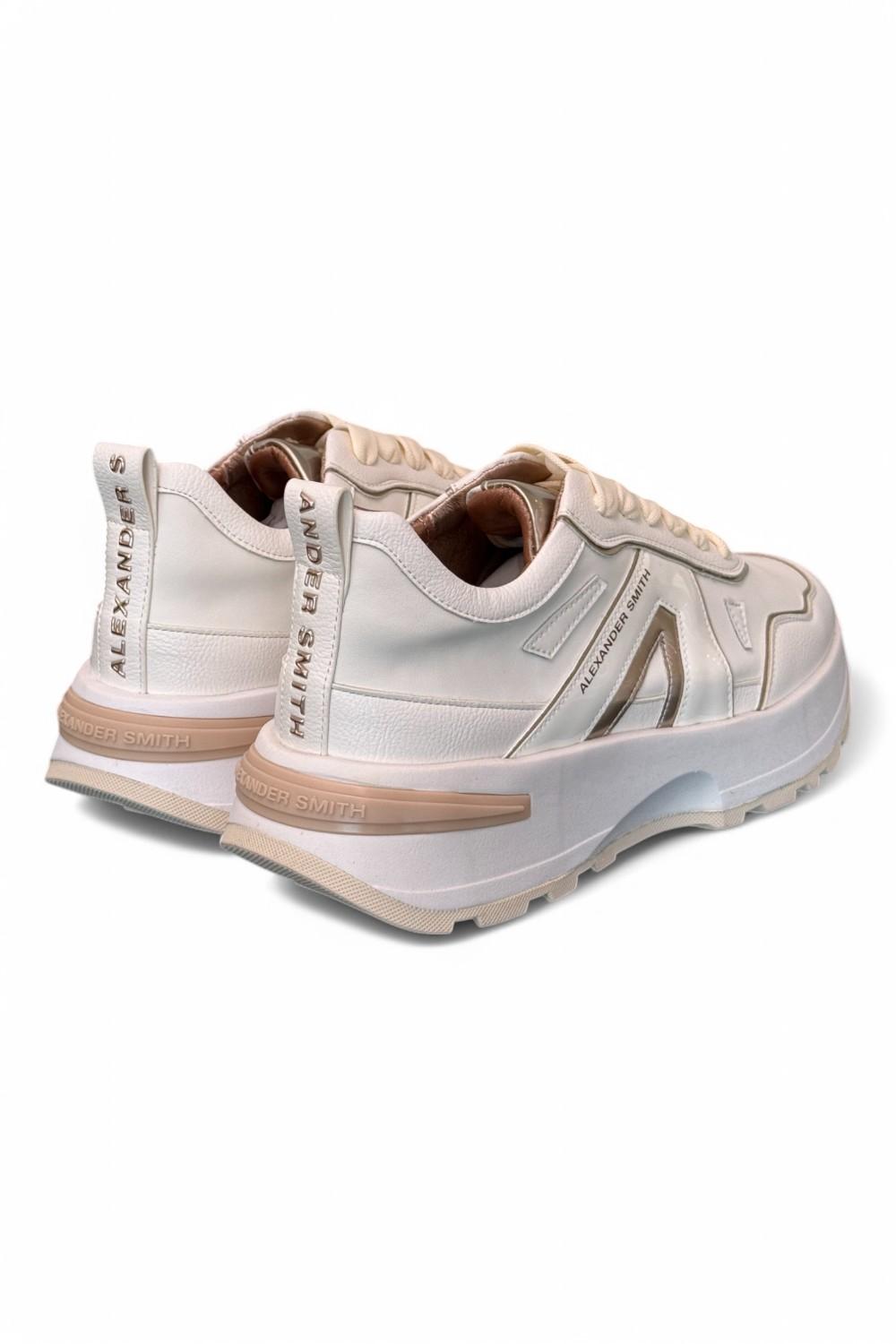 Sneaker donna Liverpool white gold Alexander Smith<BR/> 
