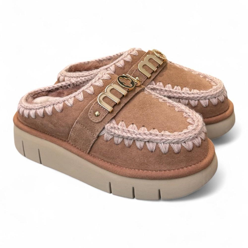 Sabot slipper Bounce Clog Mou Pink Brown 