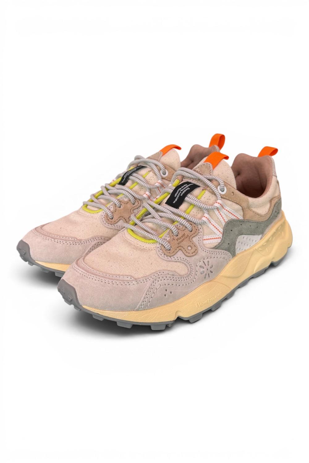 Sneaker uomo Yamano 3 1N48 Canvas O.White Sage Flower Mountain 