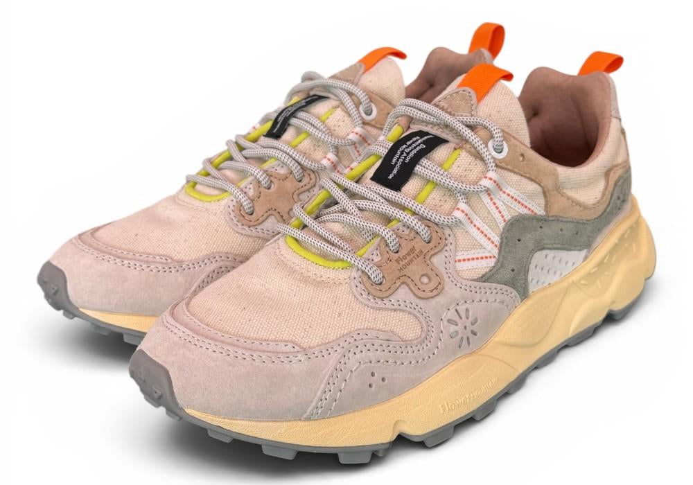 Sneaker uomo Yamano 3 1N48 Canvas O.White Sage Flower Mountain 