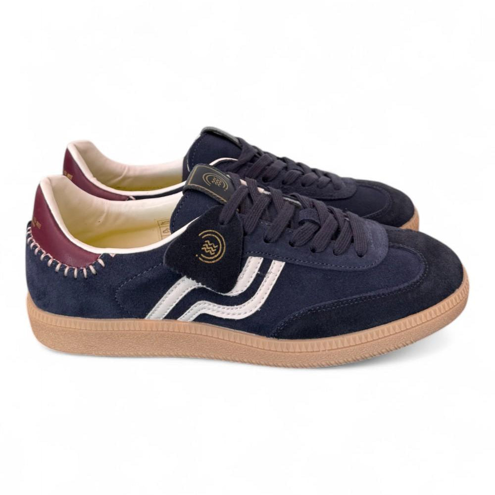 Sneaker uomo low suede blu Primabase <BR/> 