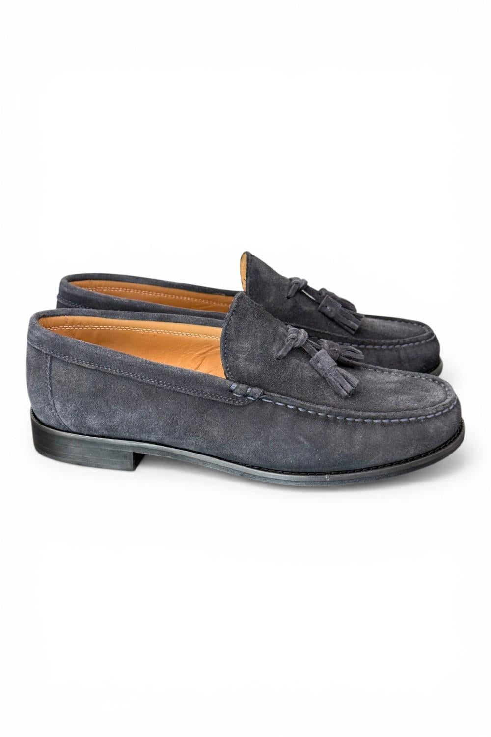 Mocassino mappetti suede blu Kebo 