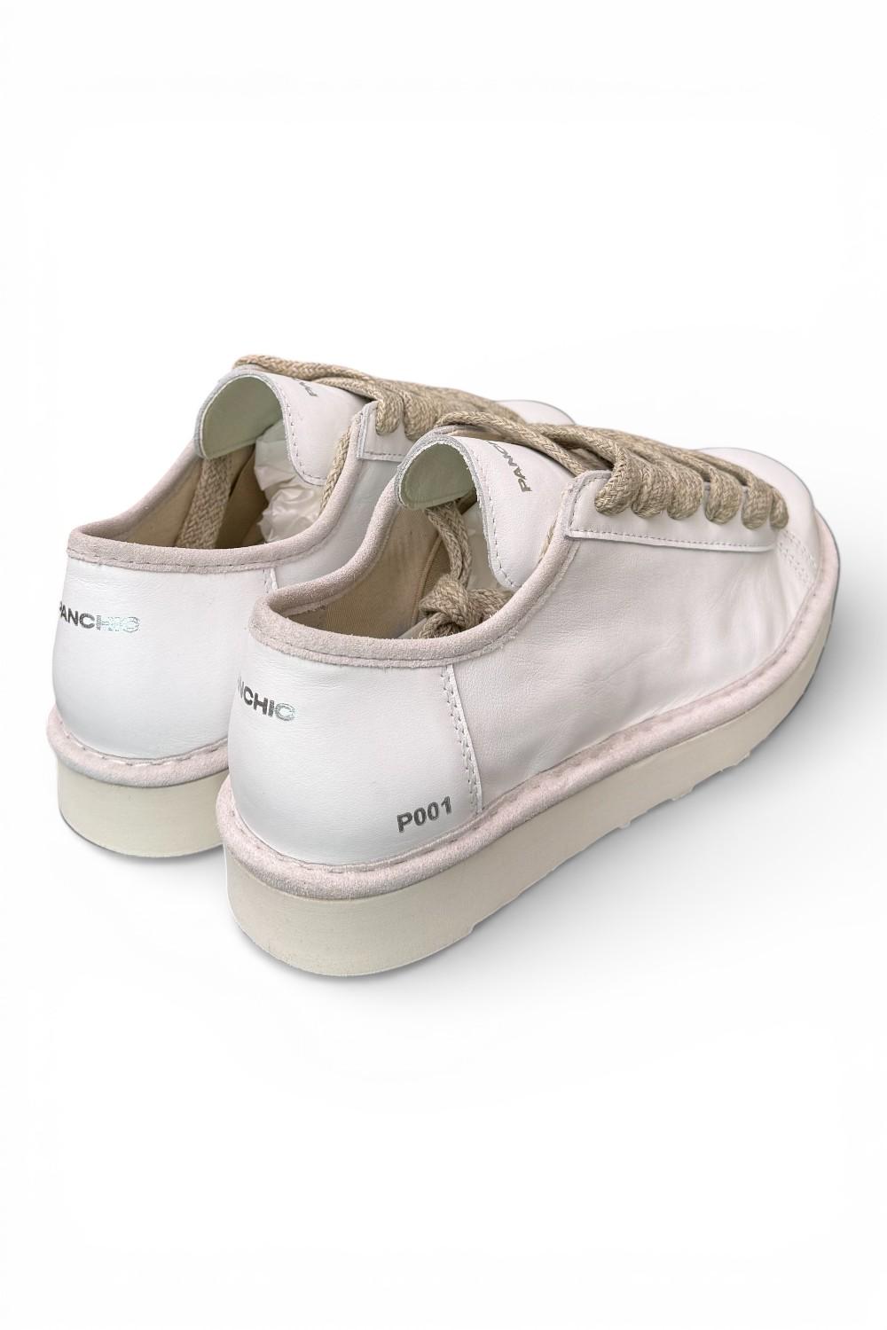 Allacciato uomo Panchic P01 leather white<BR/> 