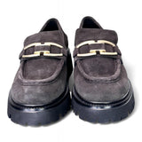 Mocassino donna Uma Parker camoscio pepe 