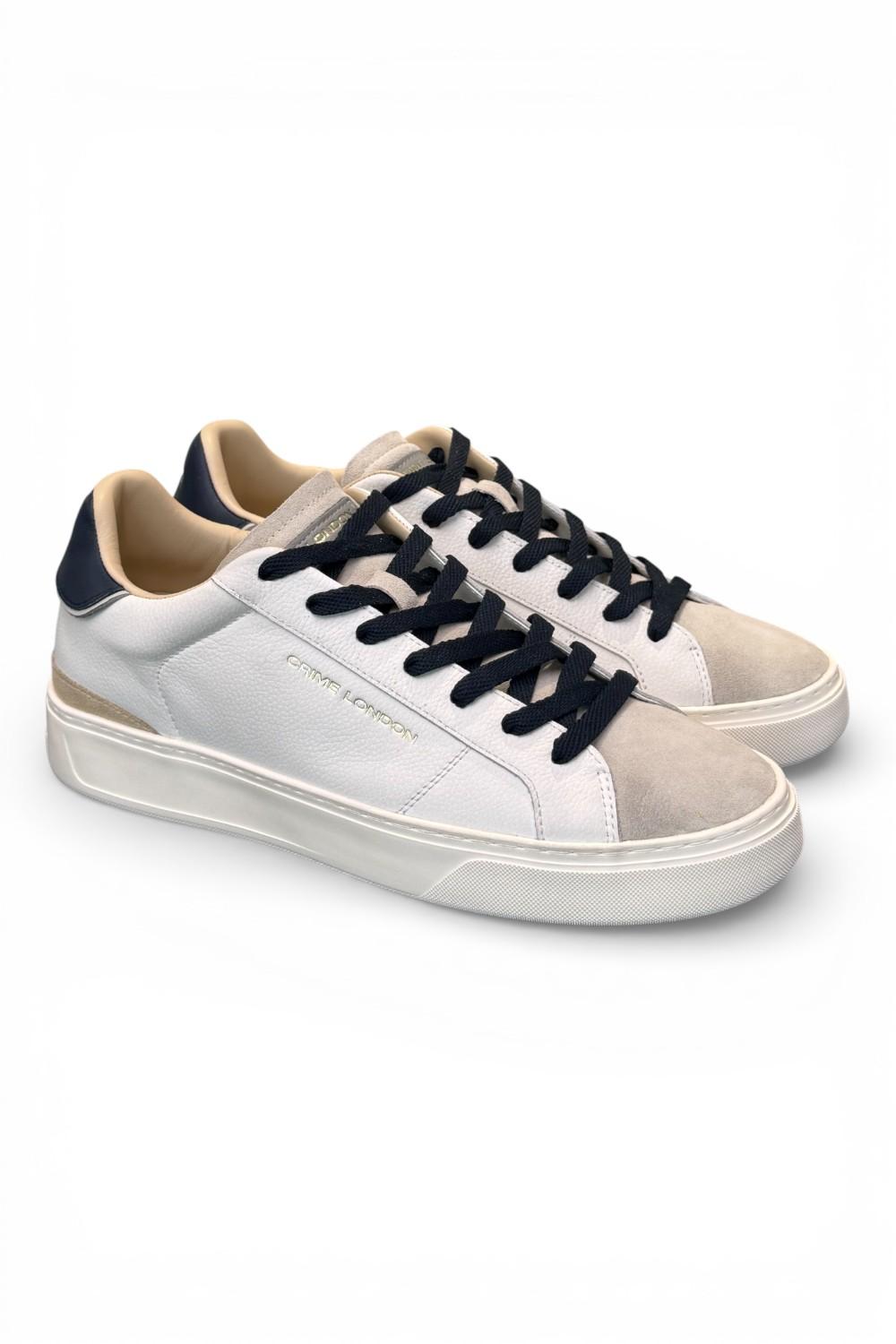 Sneaker bianca grigia blu Crime London 