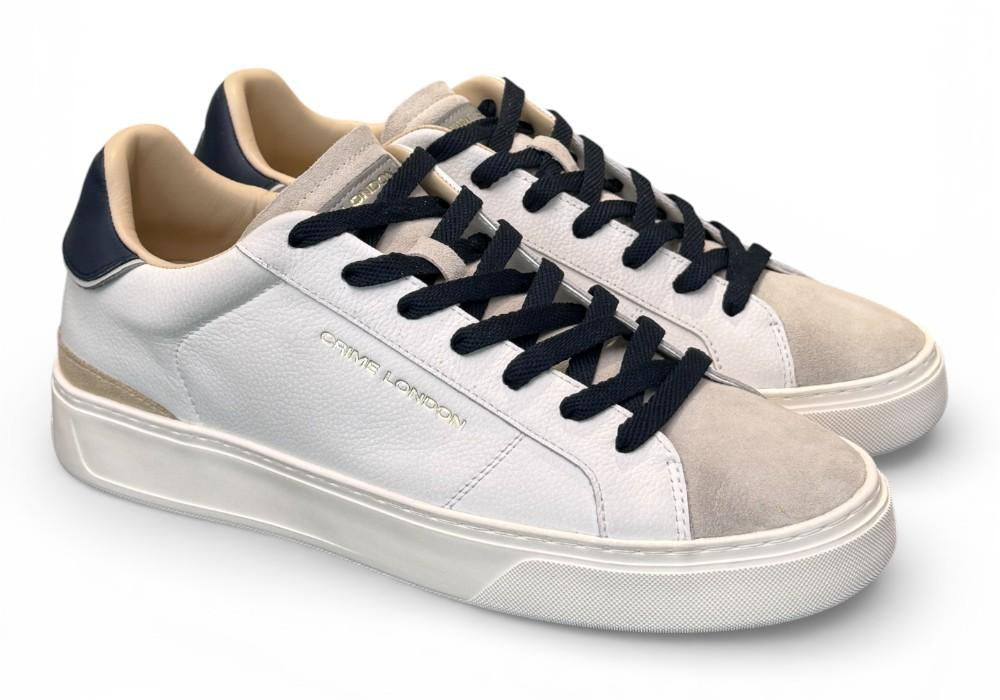 Sneaker bianca grigia blu Crime London 