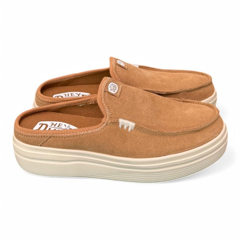 Sabot Hey Dude Austin Lift suede cuoio<BR/> 
