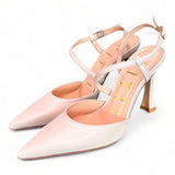 Slingback pelle burro tacco 90 Matteo Pitti<BR/> 