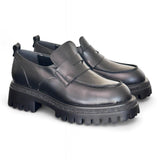 Mocassino donna nero tacco 40 Target<BR/> 