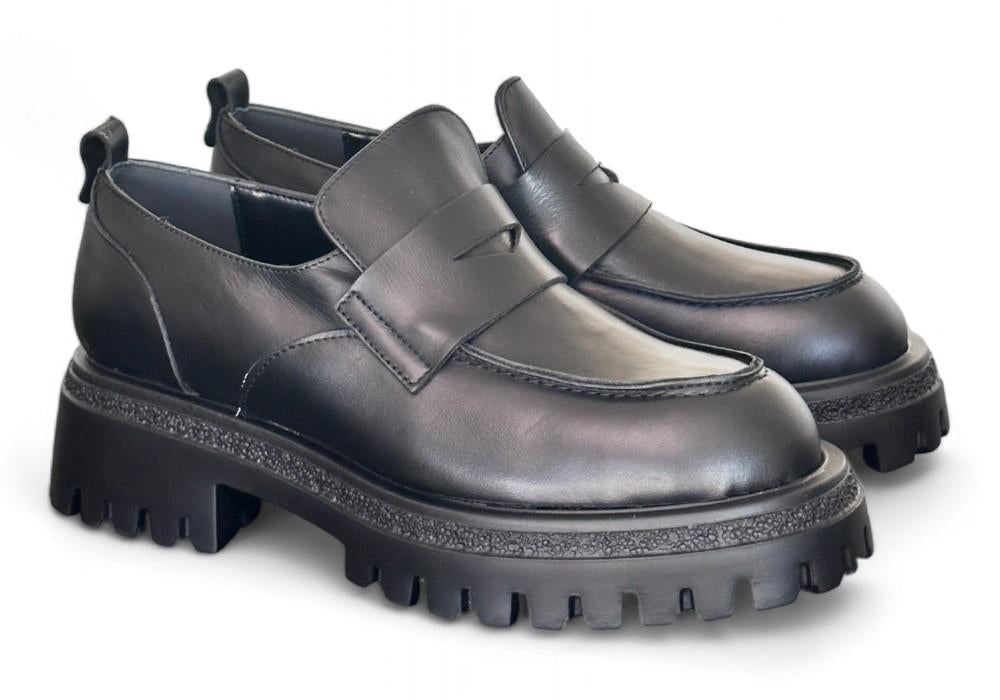 Mocassino donna nero tacco 40 Target<BR/> 