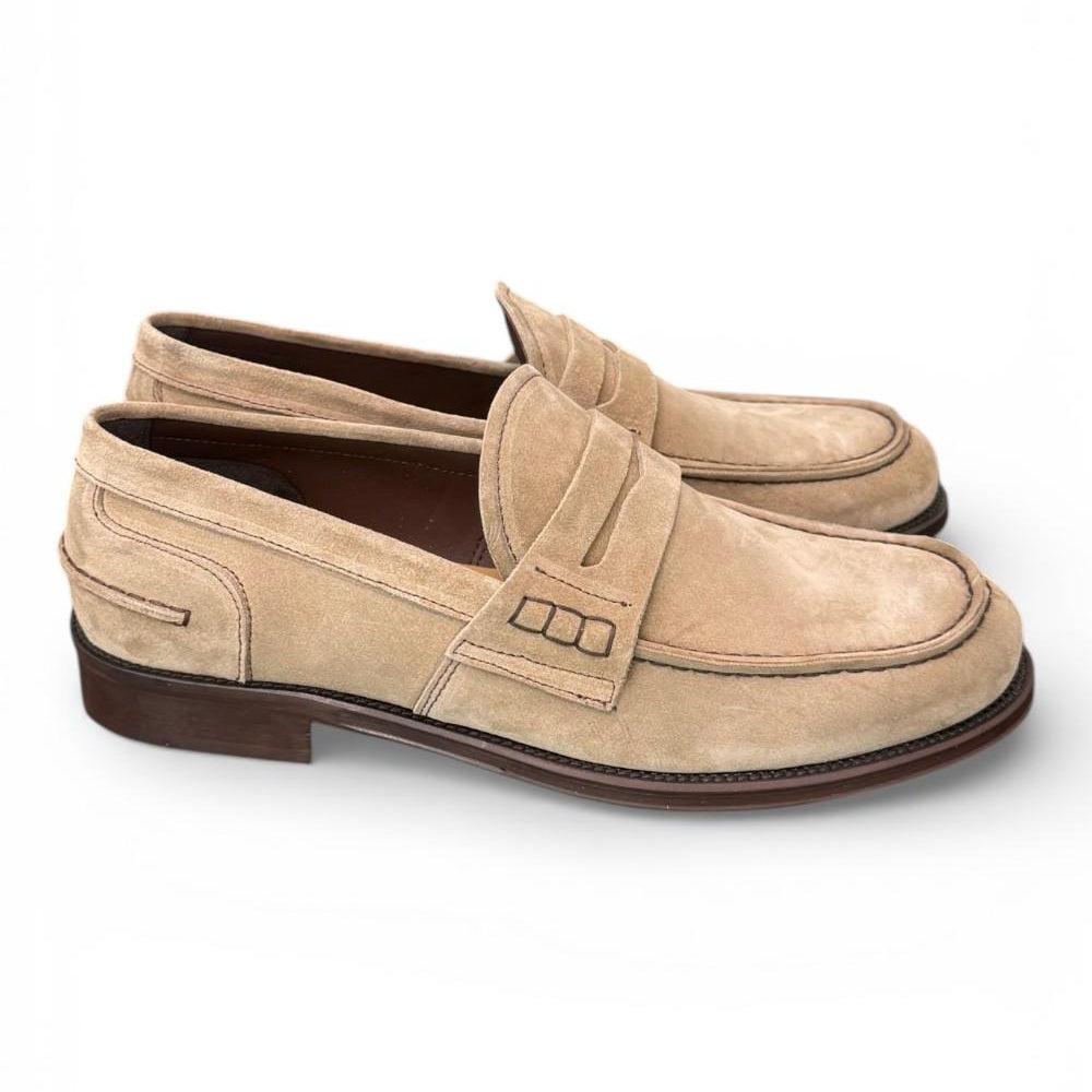 Mocassino camoscio beige Franco Fedele 