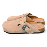 Sabot Taji by Lagoa in suede pietra 