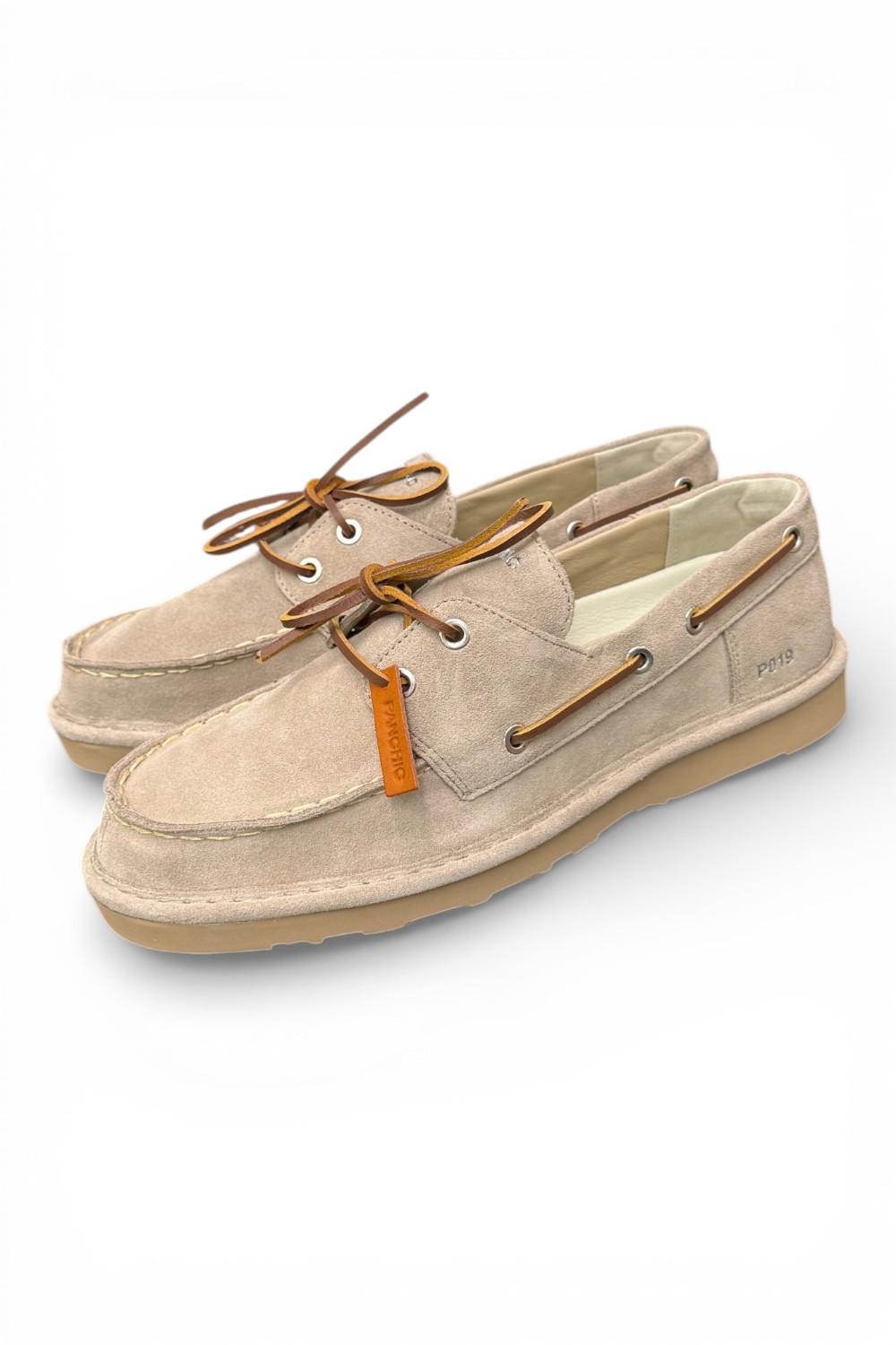 Allacciato barca uomo Panchic suede Dove Grey<BR/> 