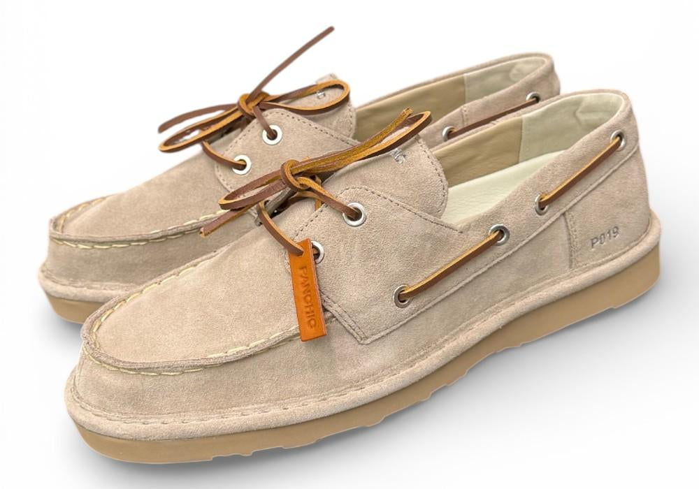 Allacciato barca uomo Panchic suede Dove Grey<BR/> 