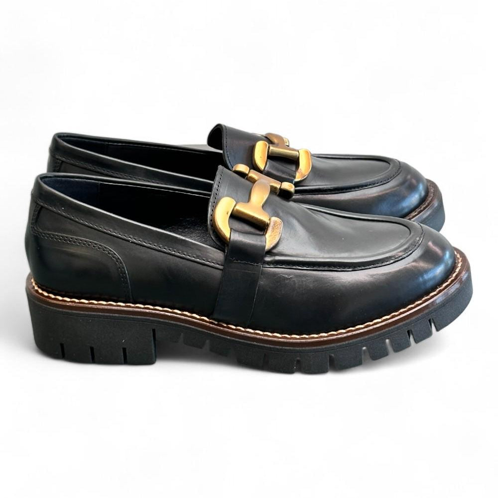 Mocassino accessorio pelle nera Anima 