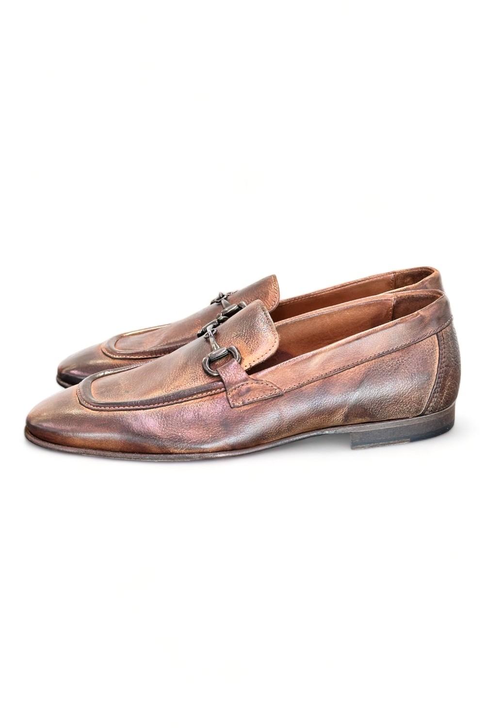 Mocassino accessorio cuoio tuffato Pawelks<BR/> 