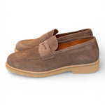 Mocassino camoscio taupe micro Exton 