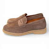 Mocassino camoscio taupe micro Exton 