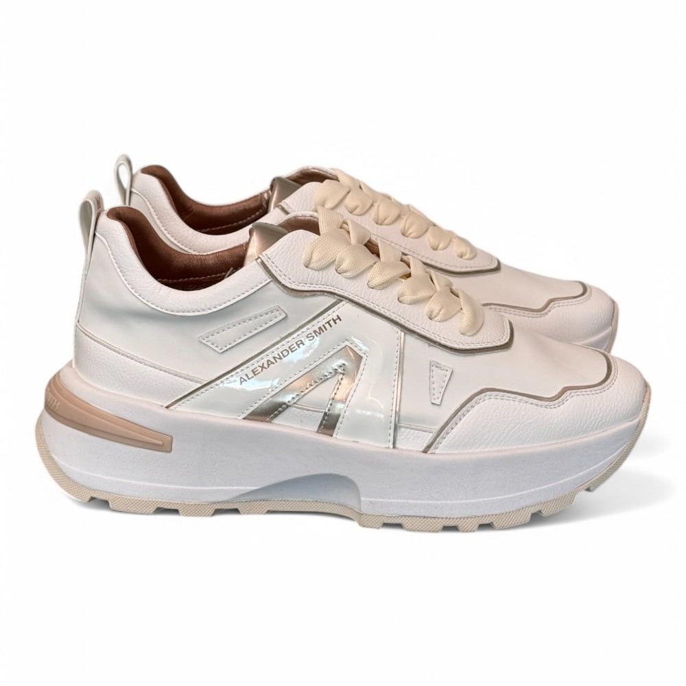 Sneaker donna Liverpool white gold Alexander Smith<BR/> 