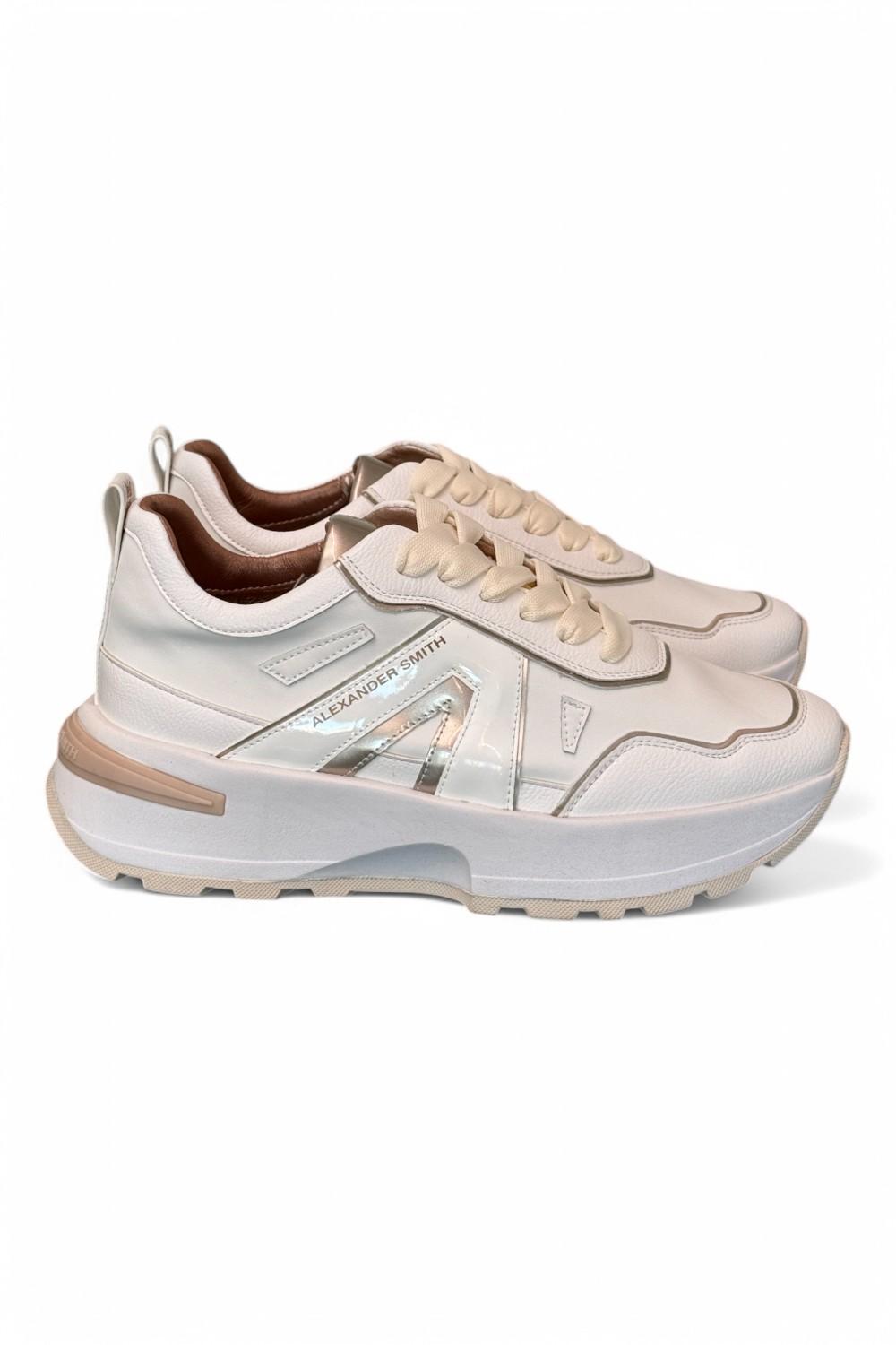 Sneaker donna Liverpool white gold Alexander Smith<BR/> 