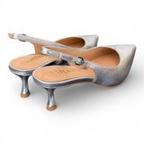 Slingback laminata argento T50 Chiconic 