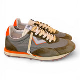 Sneaker uomo 4B12 Vintage Run verde grigio arancio 