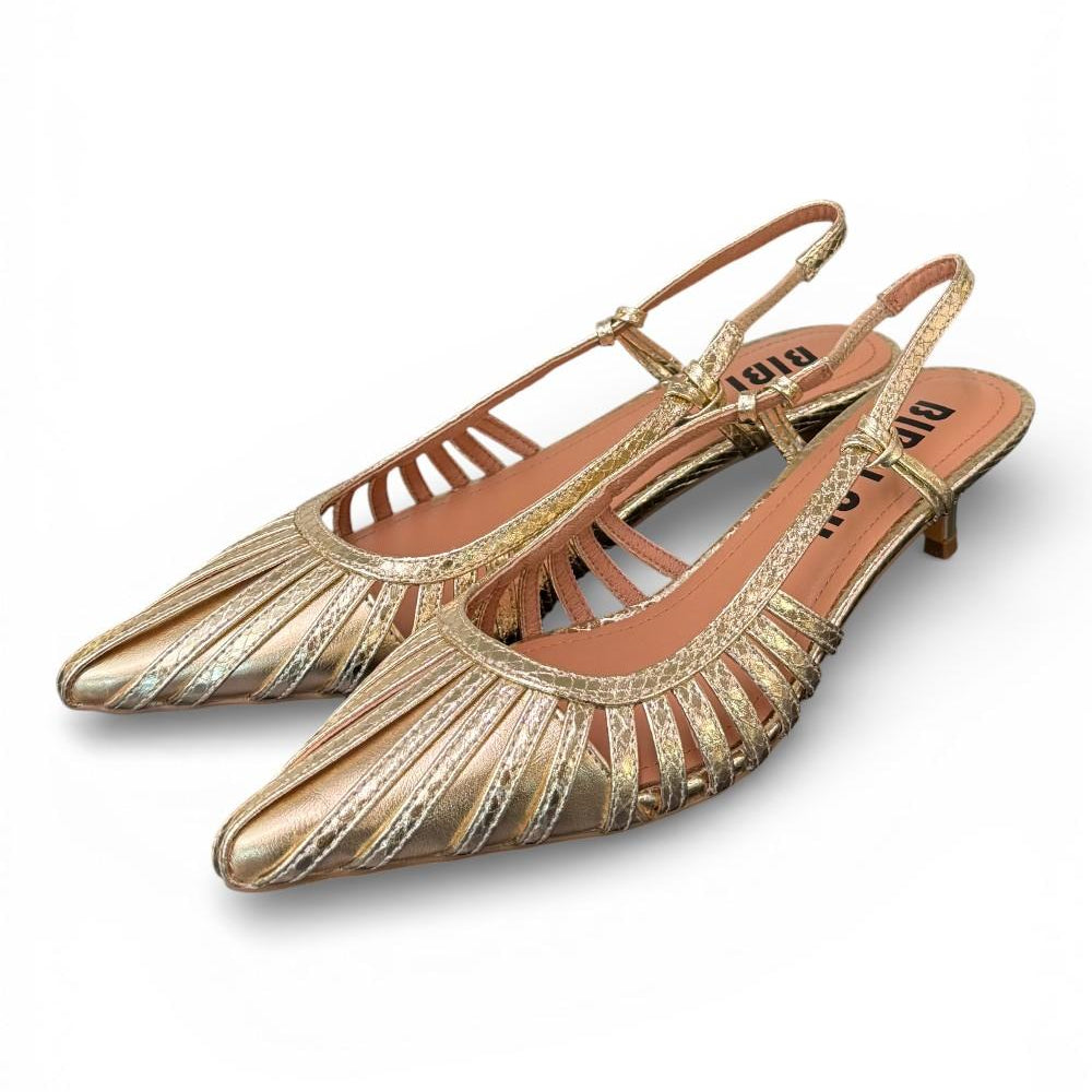 Slingback laminata oro Bibi Lou 