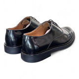 Scarpa allacciata francesina gomma nera Franco Fedele 